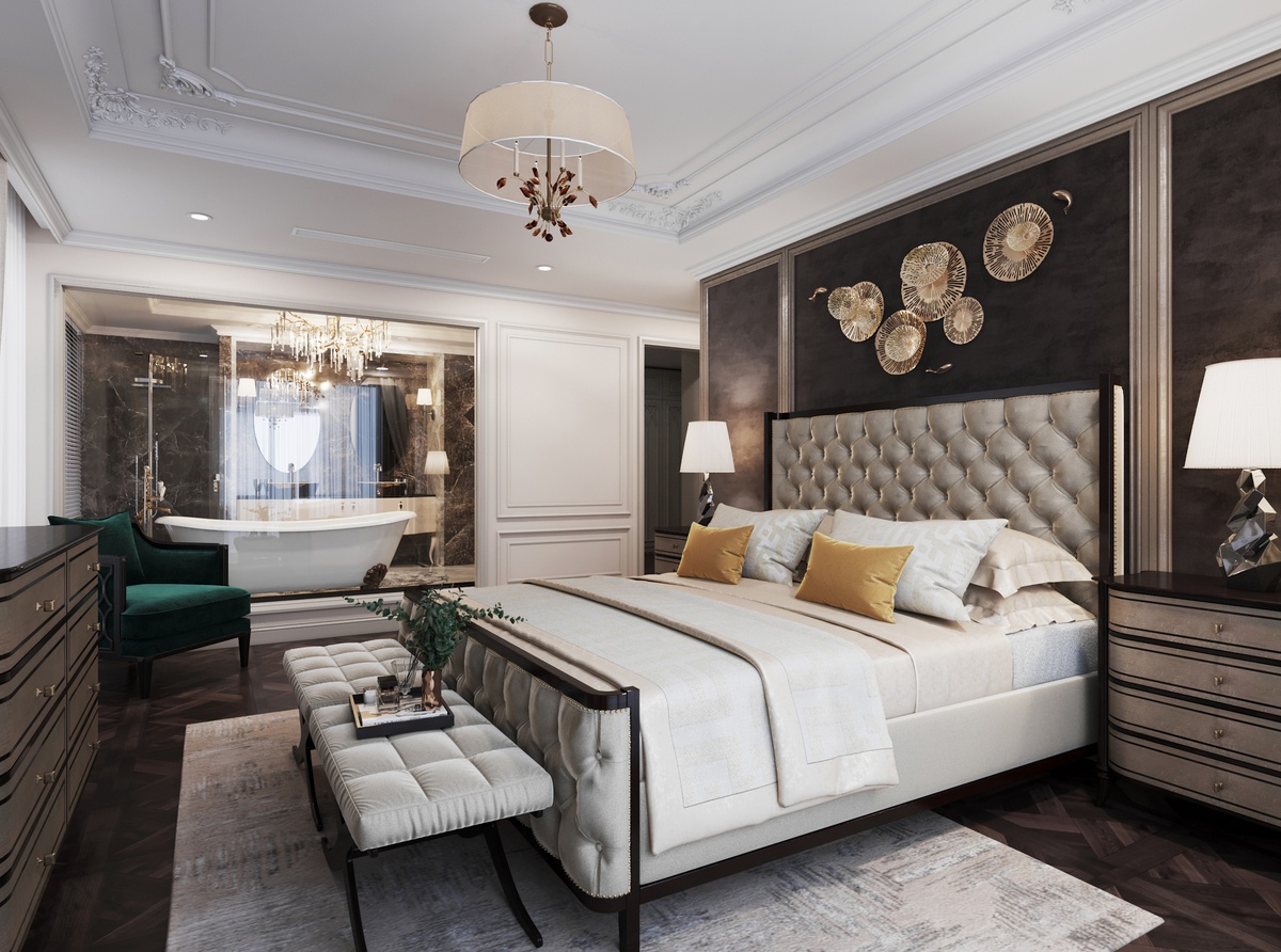 phòng ngủ tân cổ điển